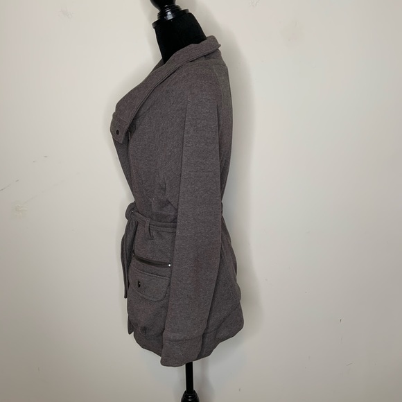 Tres Bien Grey Women’s Jacket Waist Tie Size L - Picture 7 of 10